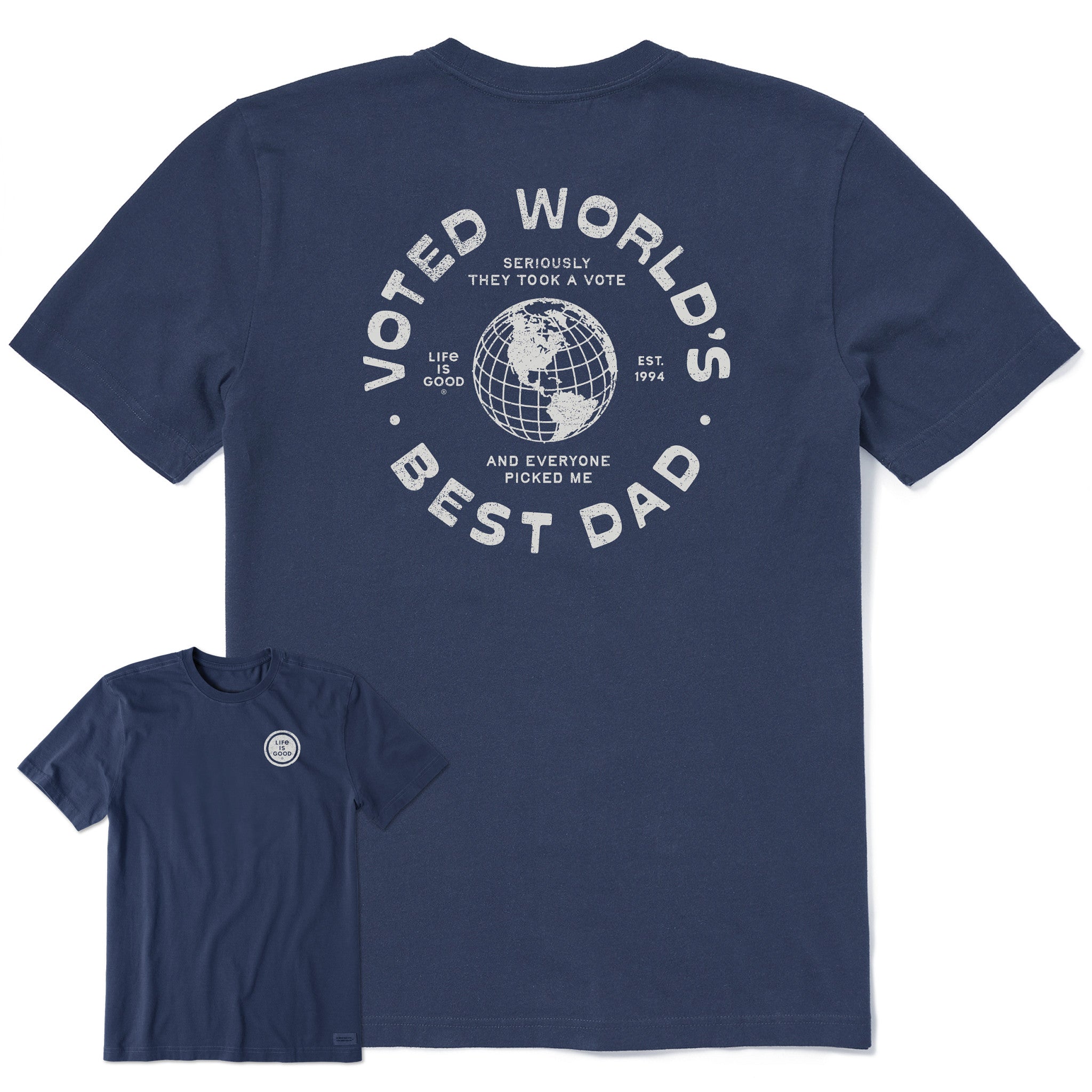 トップス wide dad FUNCTIONAL WIDE BOX SHIRTS Men's Voted World's Best Dad Short Sleeve Tee | Shop Life is Good