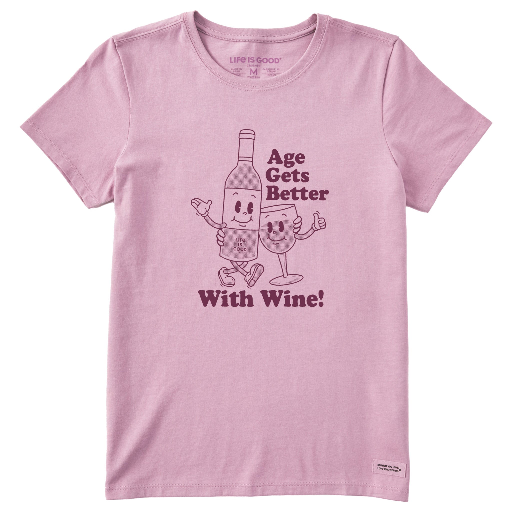 Product image for "Women's Age Gets Better With Wine Mascot Short Sleeve Tee" ||143927_1