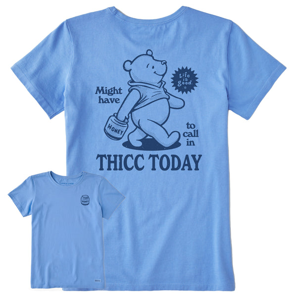 Pooh　[TAN] CLING FILM CROPPED TEE Disney Winnie the Pooh Tigger Butterfly Women's Ribbed Crop Top