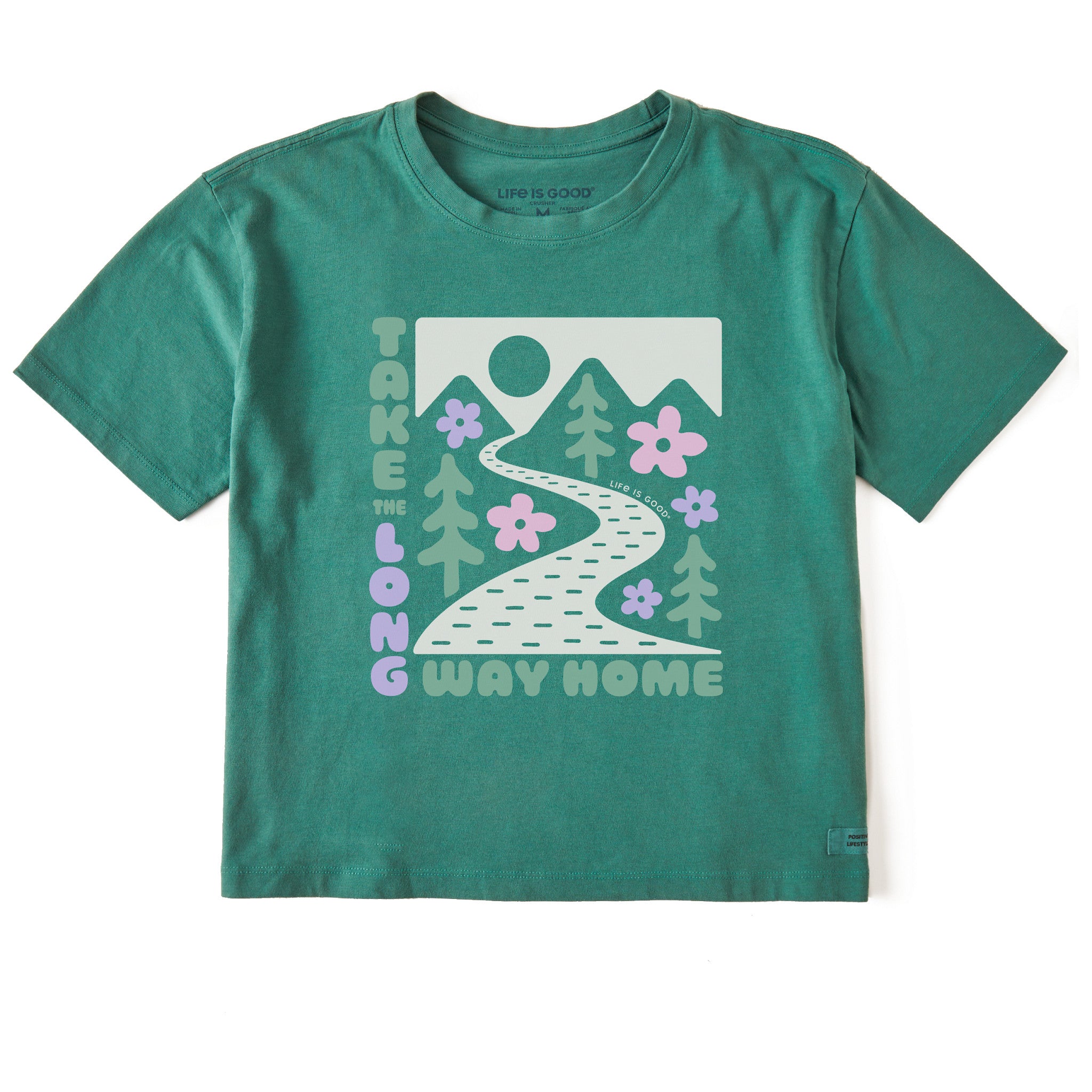Women's Long Way Home Flowers Short Sleeve Crusher Boxy Tee | Shop