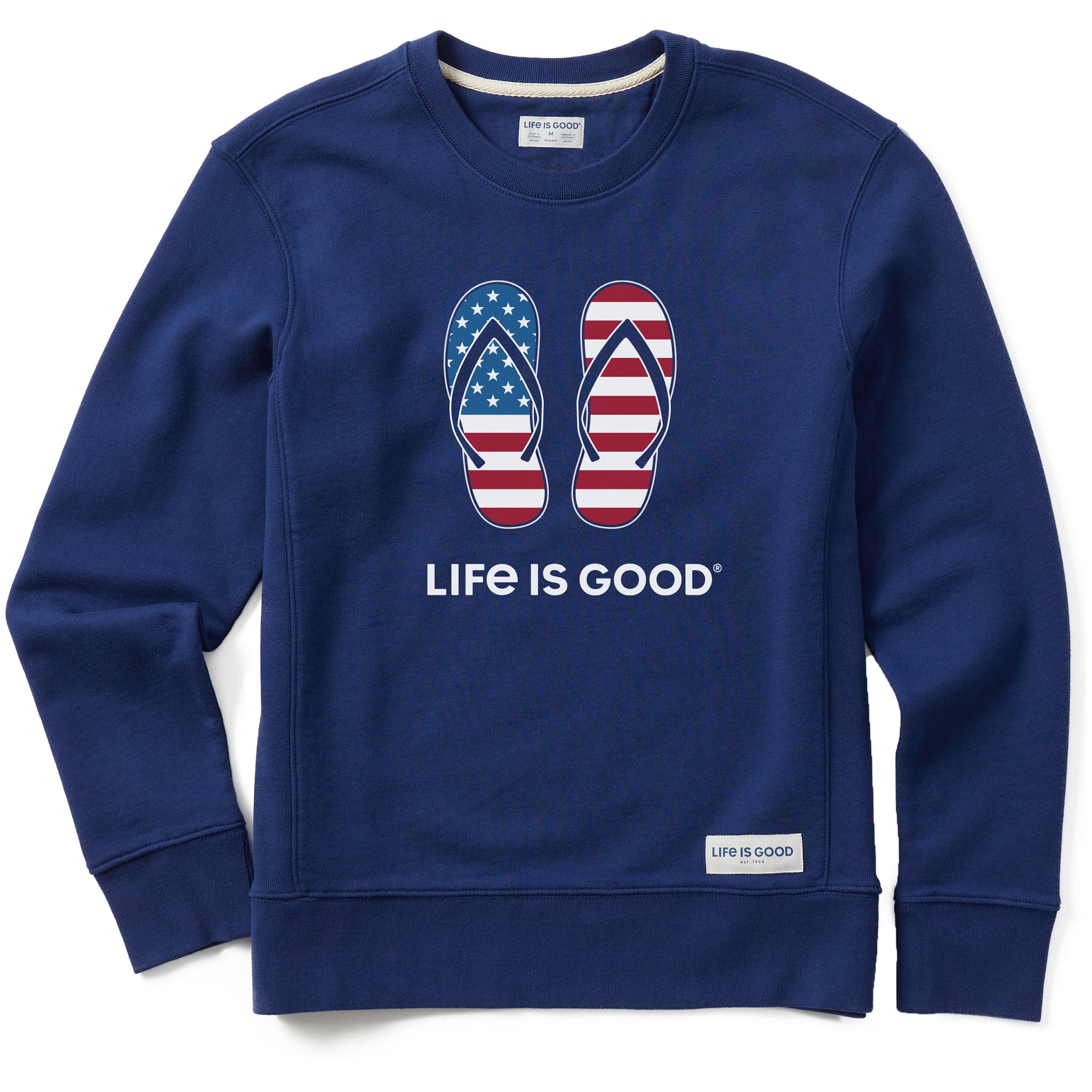 Product image for "Women's Americana Flip Flops Simply True Fleece Crew" ||144489_1