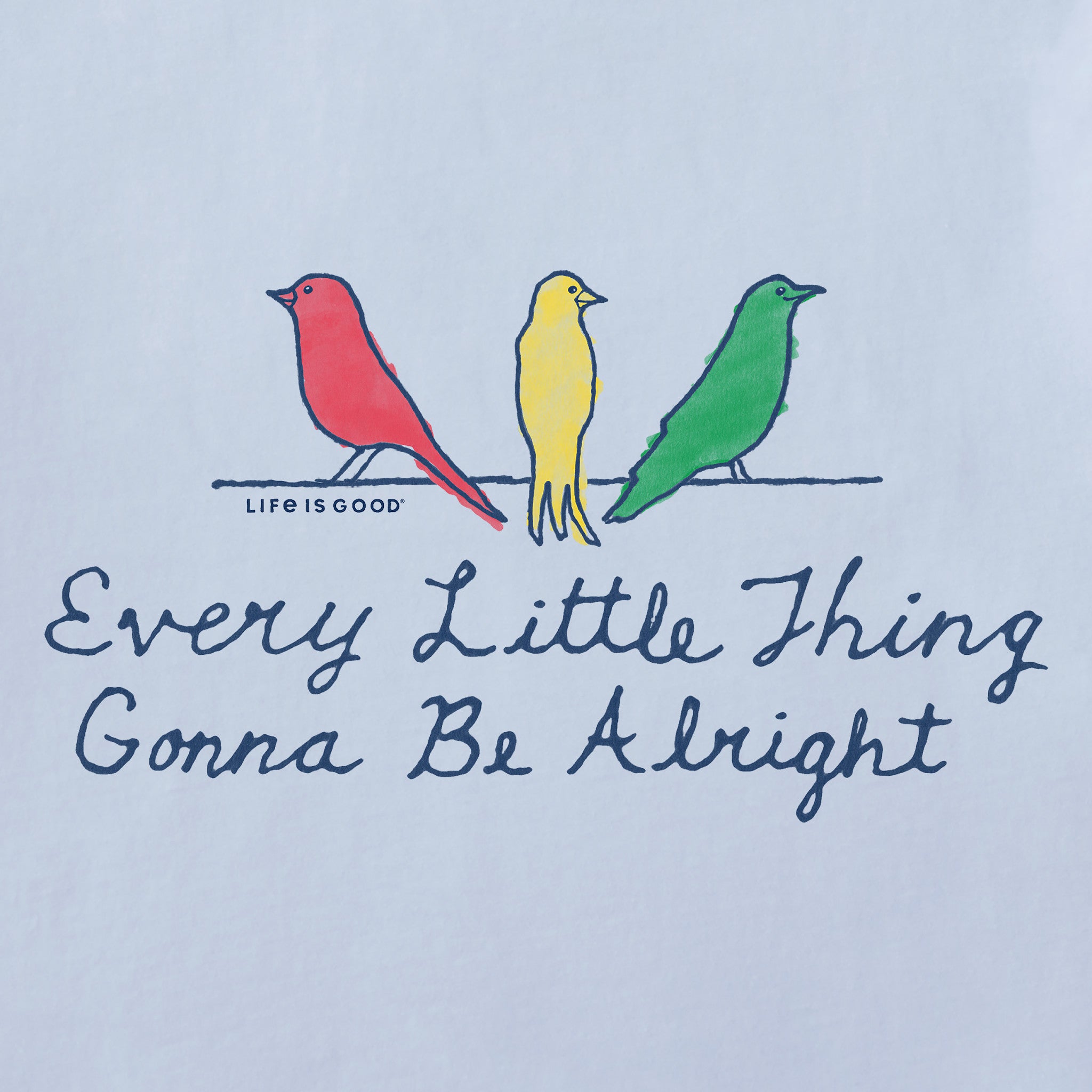 Women's Three Little Birds Gonna Be Alright Short Sleeve Vee