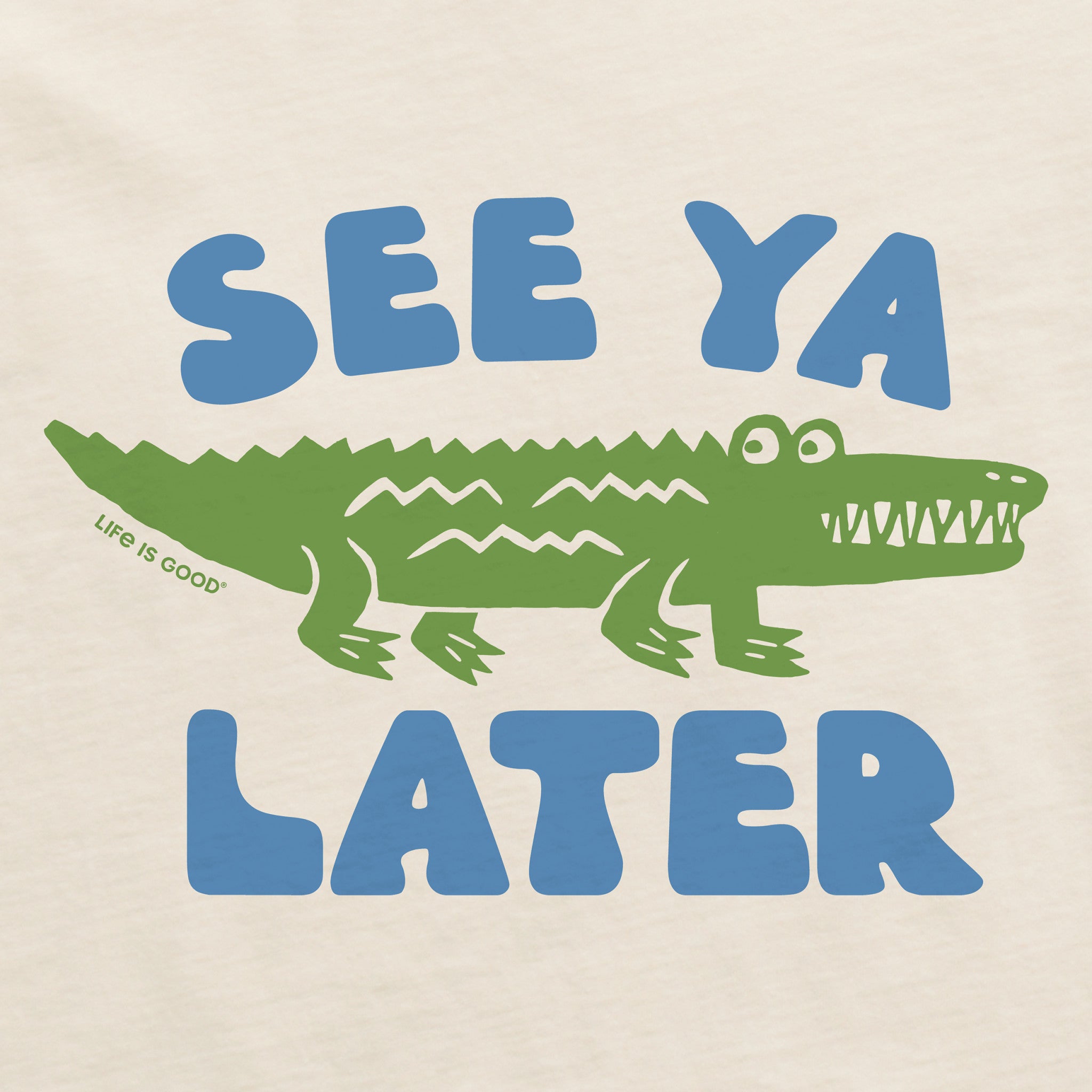 Slow_Lifeページ Women's See Ya Later Alligator Short Sleeve Crusher Boxy Tee