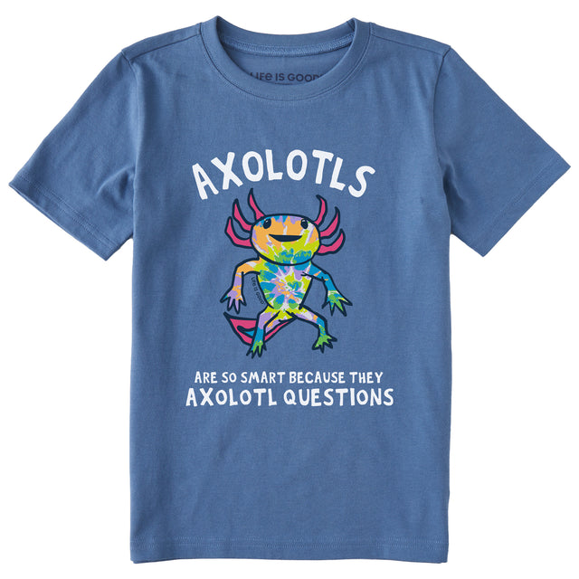 Product image for "Kids Tie Dye Axolotl Questions Short Sleeve Crusher Tee" ||144614_1