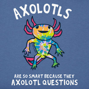 Product image for "Kids Tie Dye Axolotl Questions Short Sleeve Crusher Tee" ||144614_2