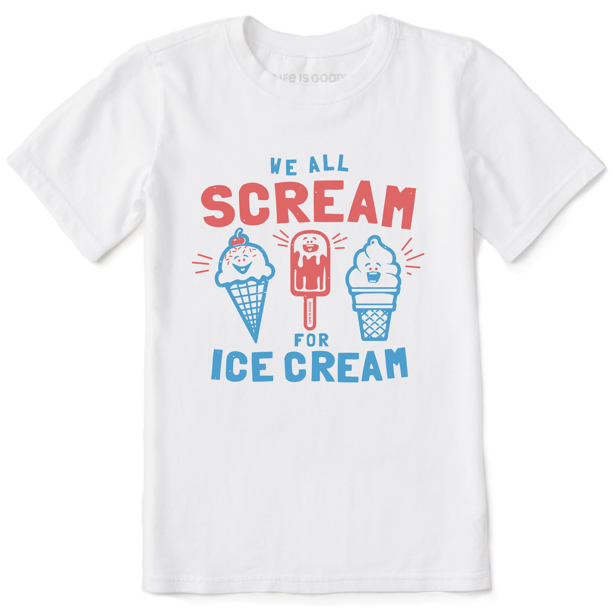 Product image for "Kids We All Scream for Ice Cream Short Sleeve Crusher Tee" ||144655_1