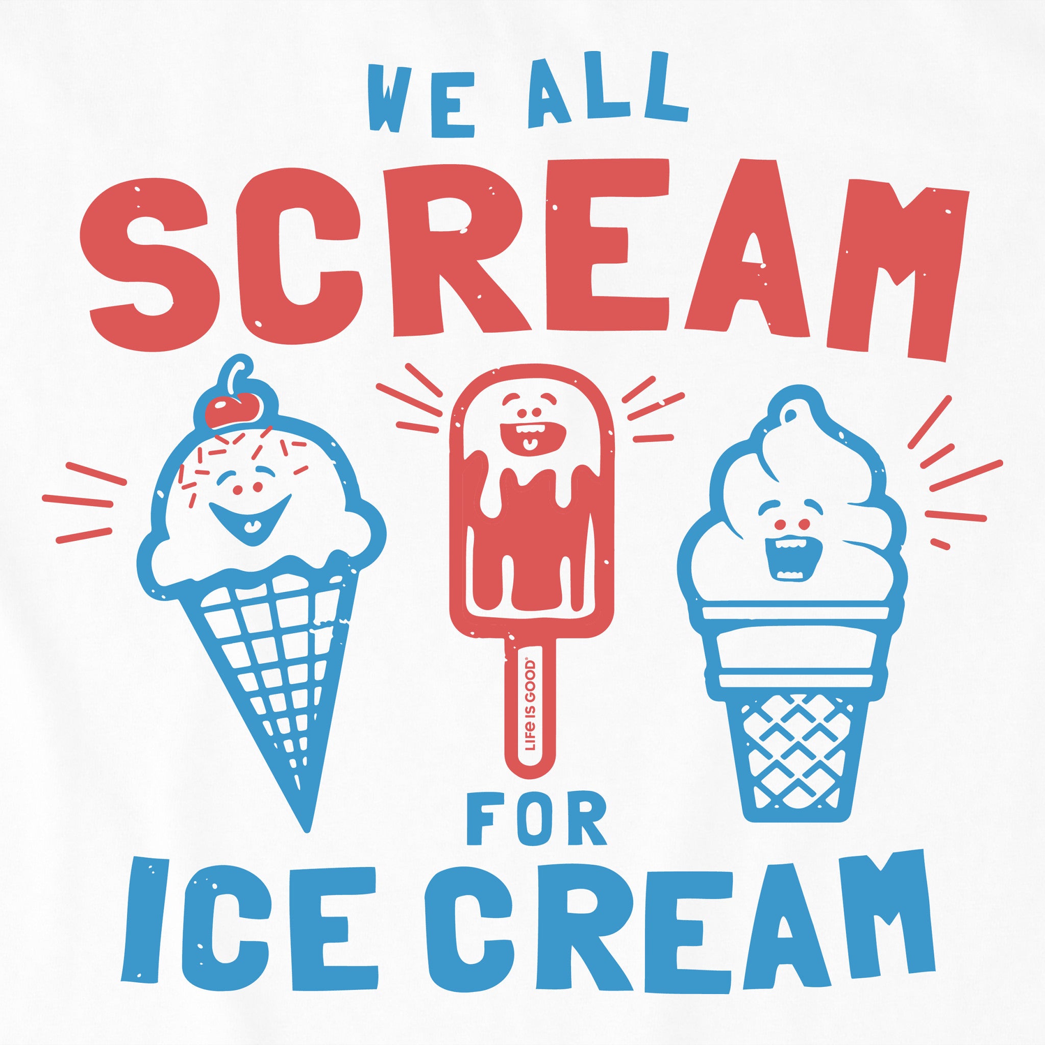 Product image for "Kids We All Scream for Ice Cream Short Sleeve Crusher Tee" ||144655_2