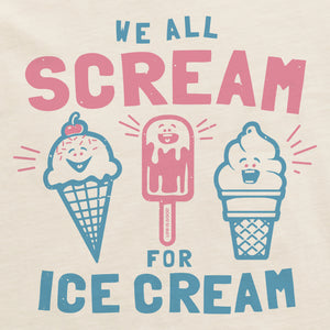 Product image for "Women's We All Scream for Ice Cream Short Sleeve Crusher Boxy Tee" ||144665_2