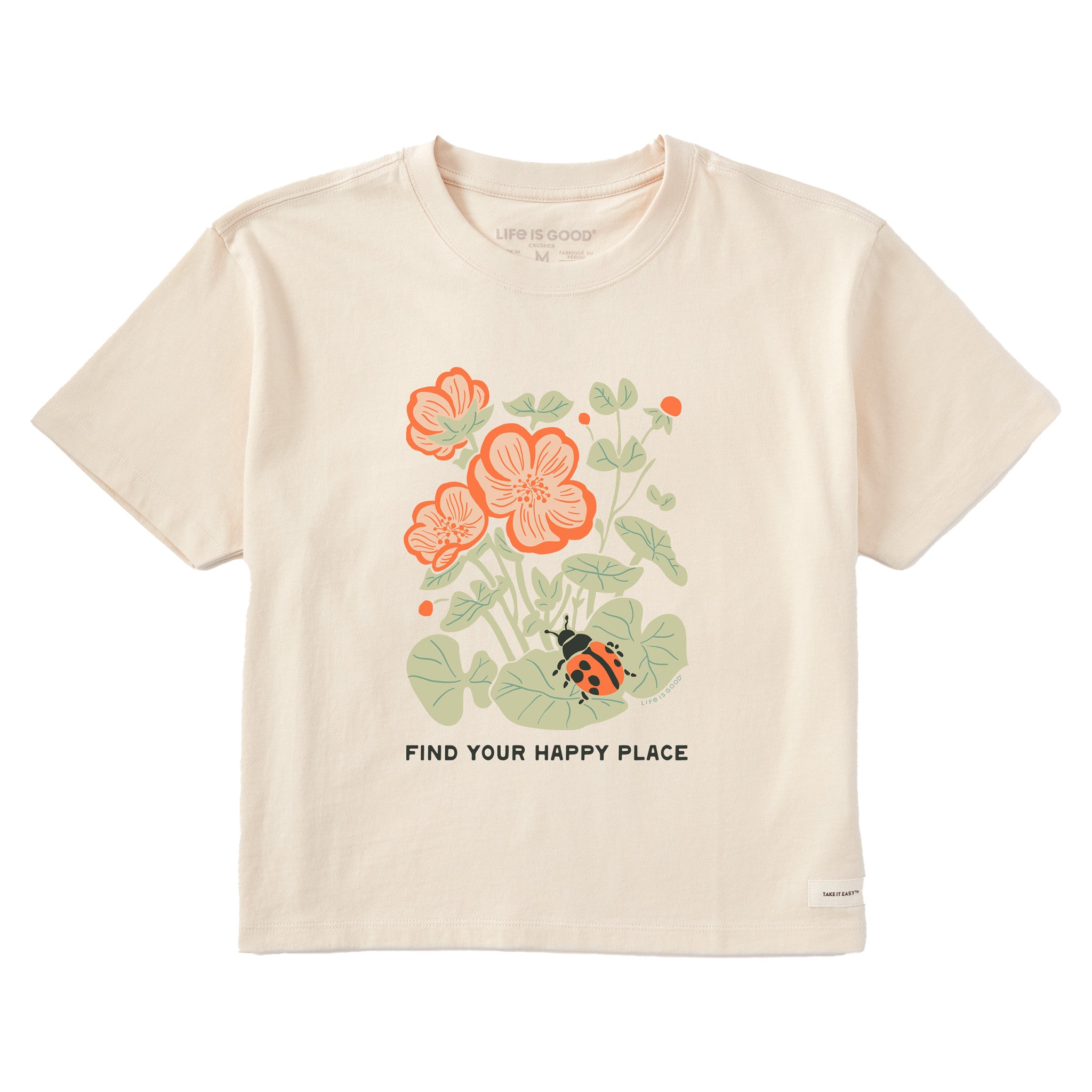 トップス Life is Wonderful Women's Big Flag Short Sleeve Vee | Shop Life is Good