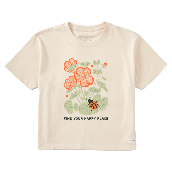 Magical 'Happiest Place On Earth' T-Shirt For Women - Balloon Flower Graphic Tee, Holiday & Vacation Top