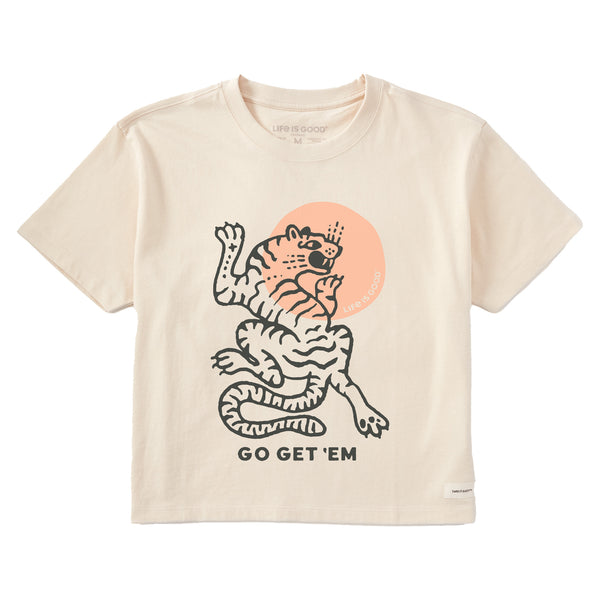 Women's Go Get Em Tiger Short Sleeve Crusher Boxy Tee | Shop