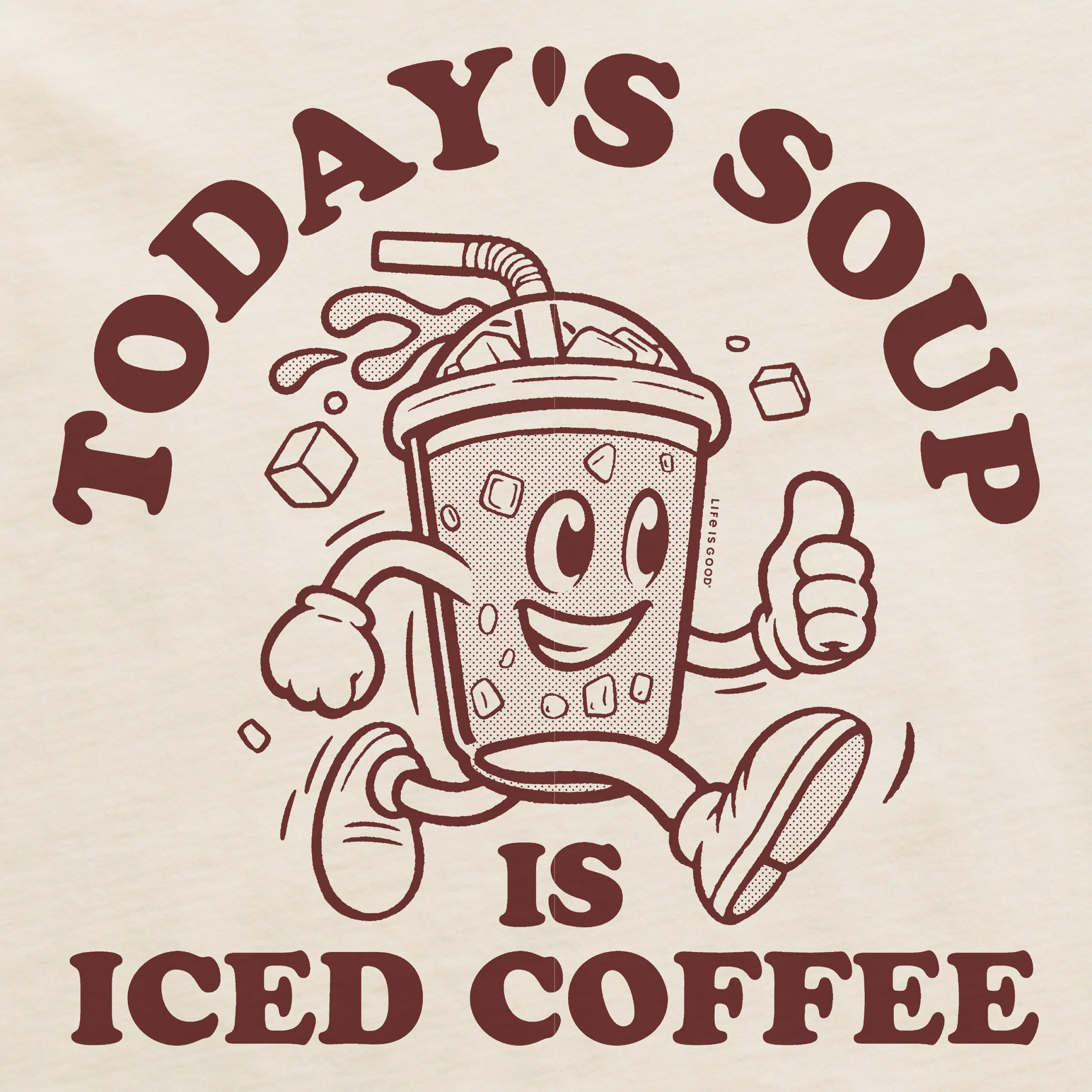 Women's Today's Soup is Iced Coffee Short Sleeve Crusher Boxy Tee