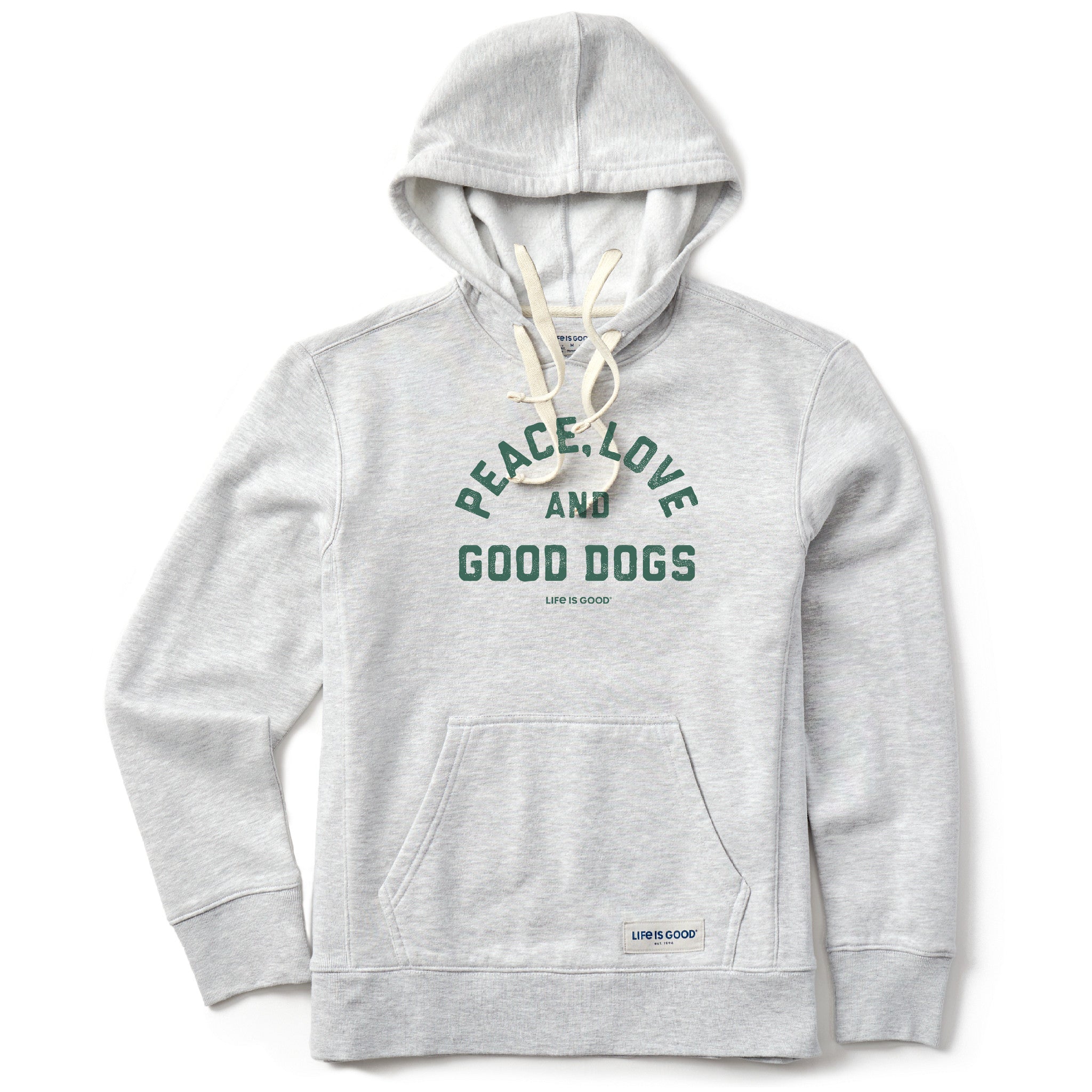 Women's Peace Love and Good Dogs Simply True Fleece Hoodie