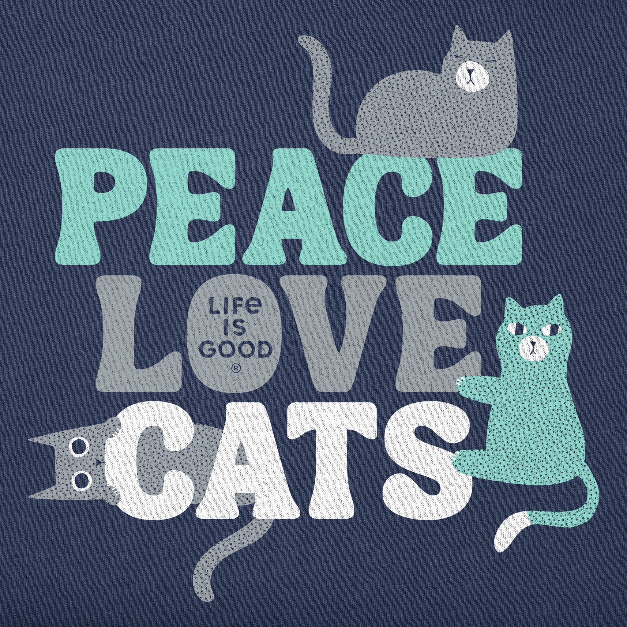 Product image for "Women's Peace Love & Cats Short Sleeve Crusher-LITE Tee" ||147762_2