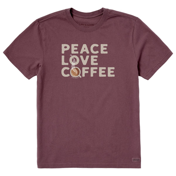 Men's Peace Love & Coffee Short Sleeve Crusher Tee | Shop Life is Good