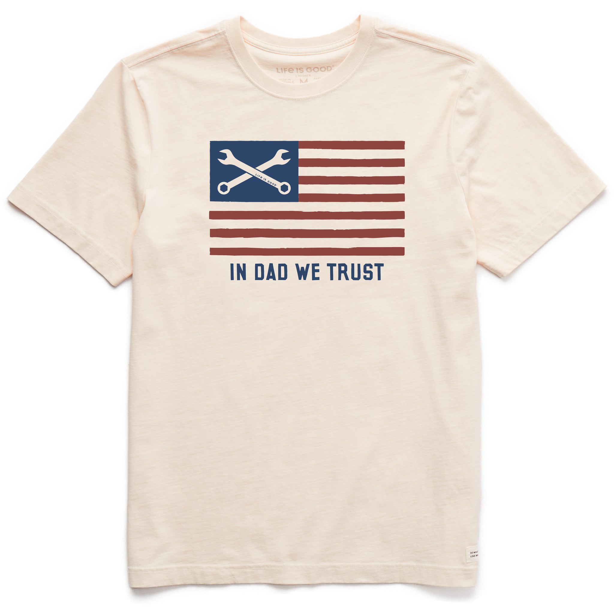 Men's In Dad We Trust Flag Short Sleeve Crusher Tee | Shop Life is