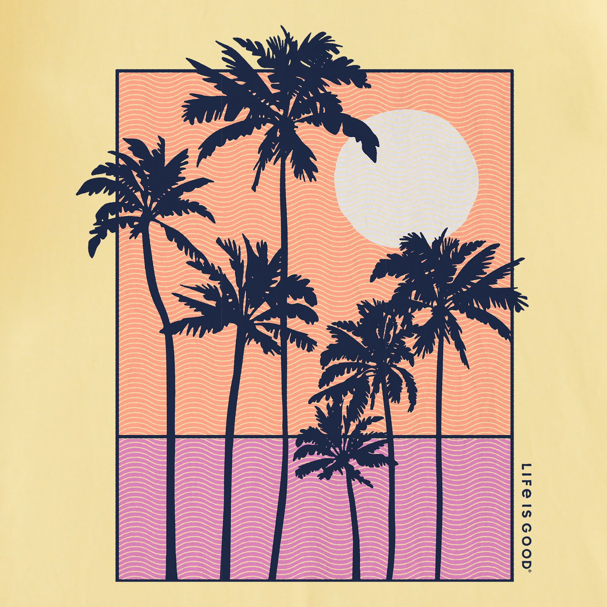 Women's Sunset Behind Palms Short Sleeve Tee | Shop Life is Good