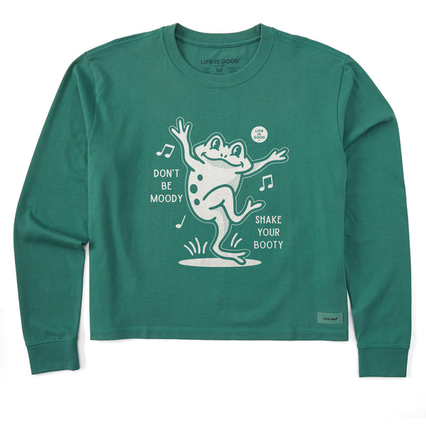 Women's Shake Your Booty Frog Long Sleeve Crusher Boxy Tee | Shop
