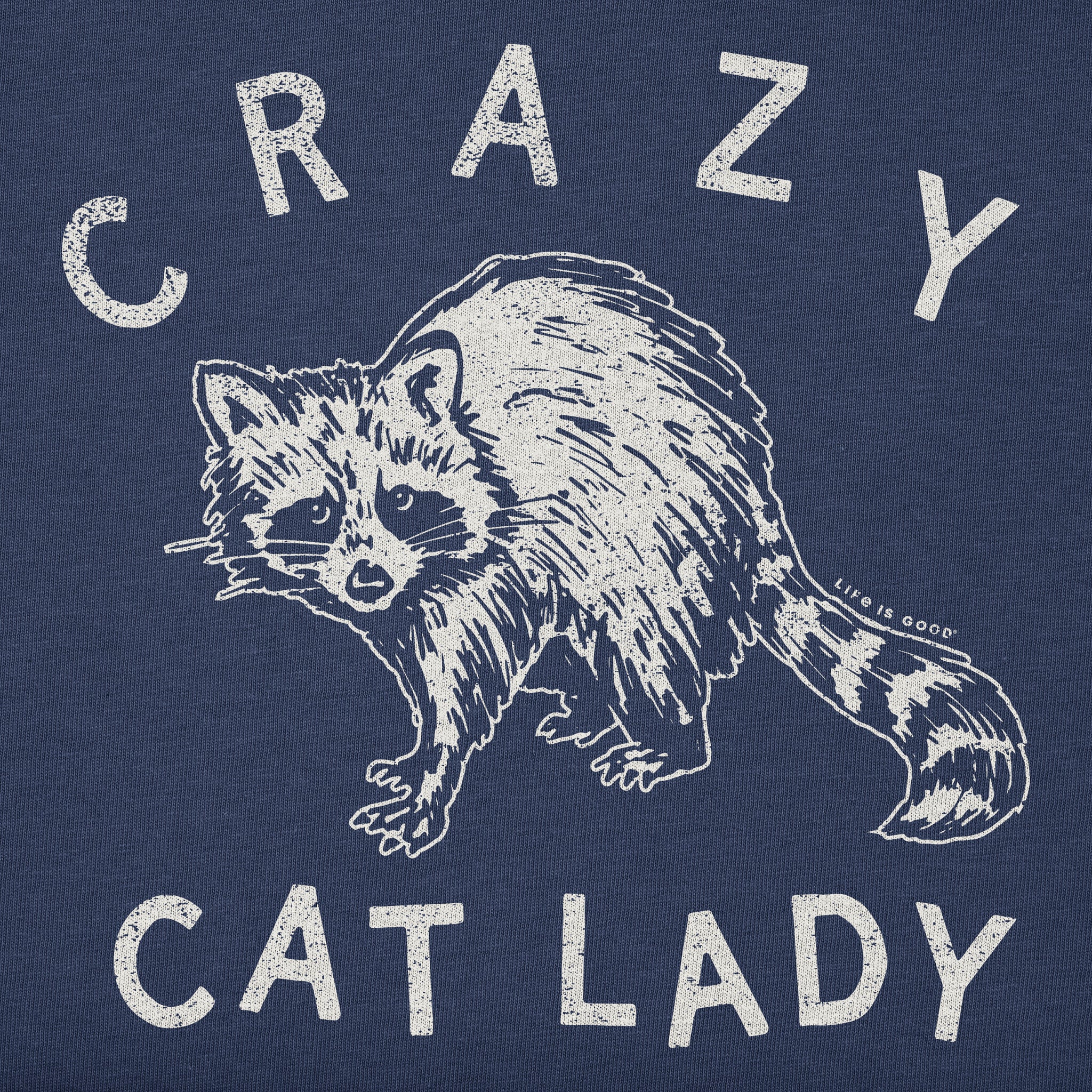 Women's Crazy Cat Lady Raccoon Short Sleeve Tee | Shop Life is Good