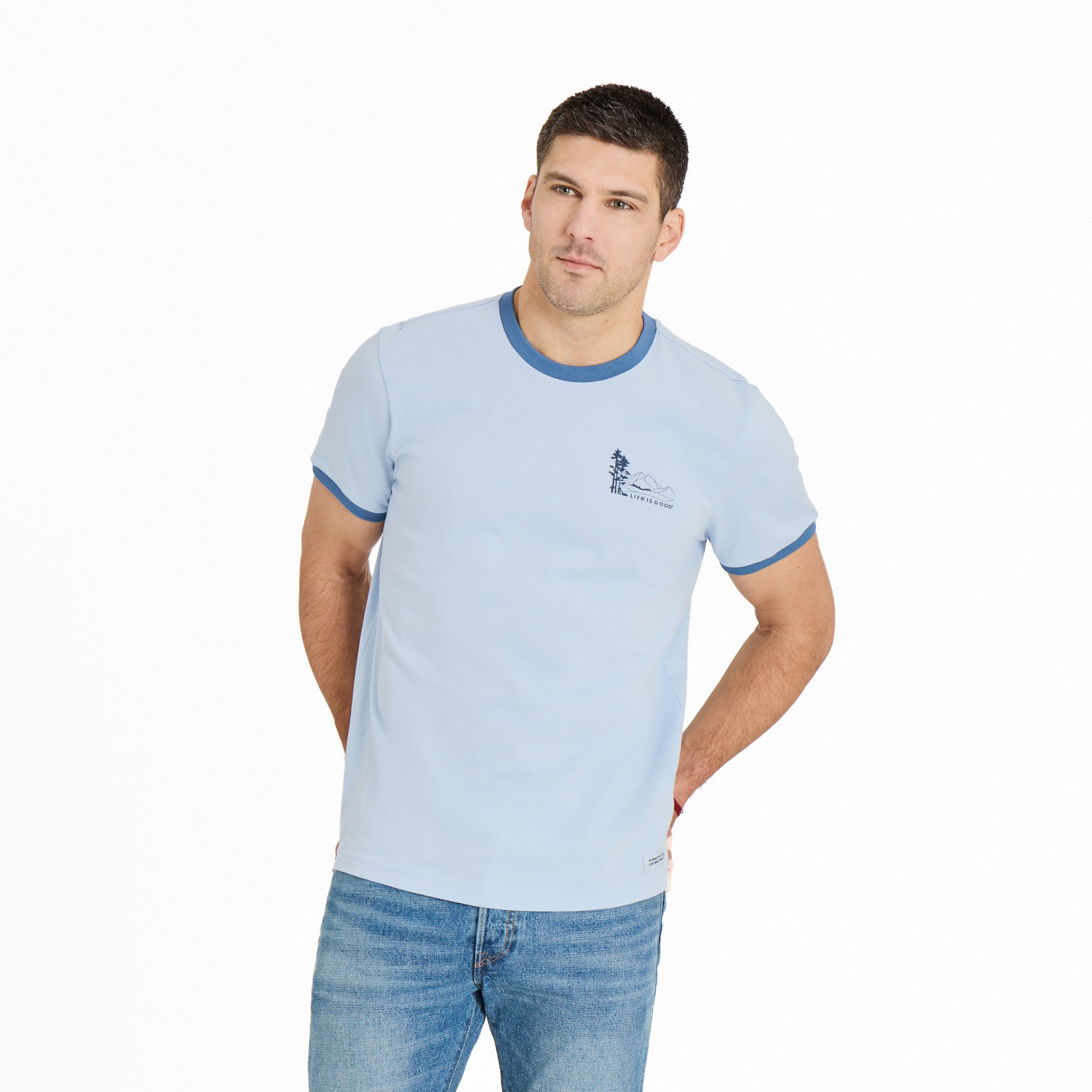[ JEANS] Crest Ringer T-shirt ★大人気★ Artshouldcomfortthedisturbed_T