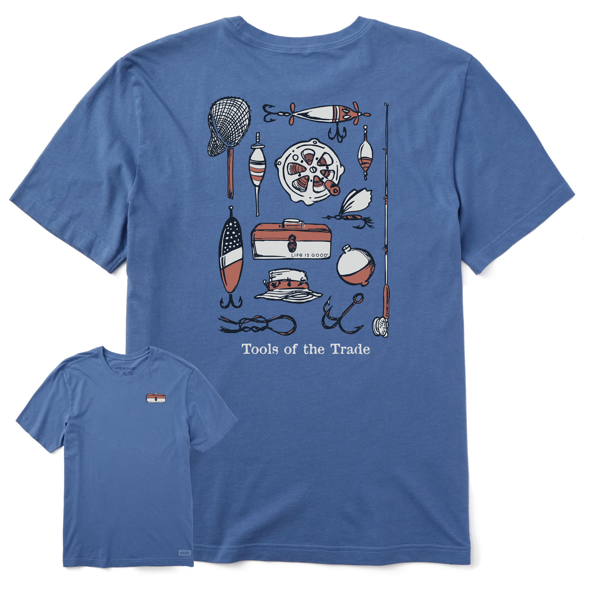 【William : Life Is Good & Good …】新品 Men's Tools of the Trade Fishing Short Sleeve Tee | Shop Life is Good