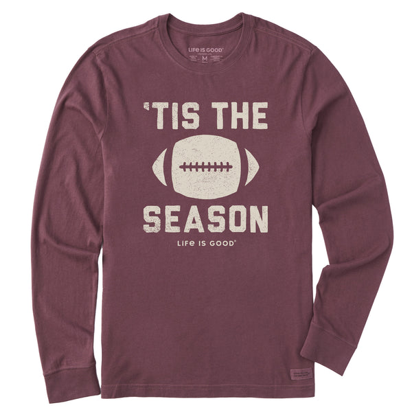 Men's Tis The Football Season Long Sleeve Crusher Tee | Shop Life