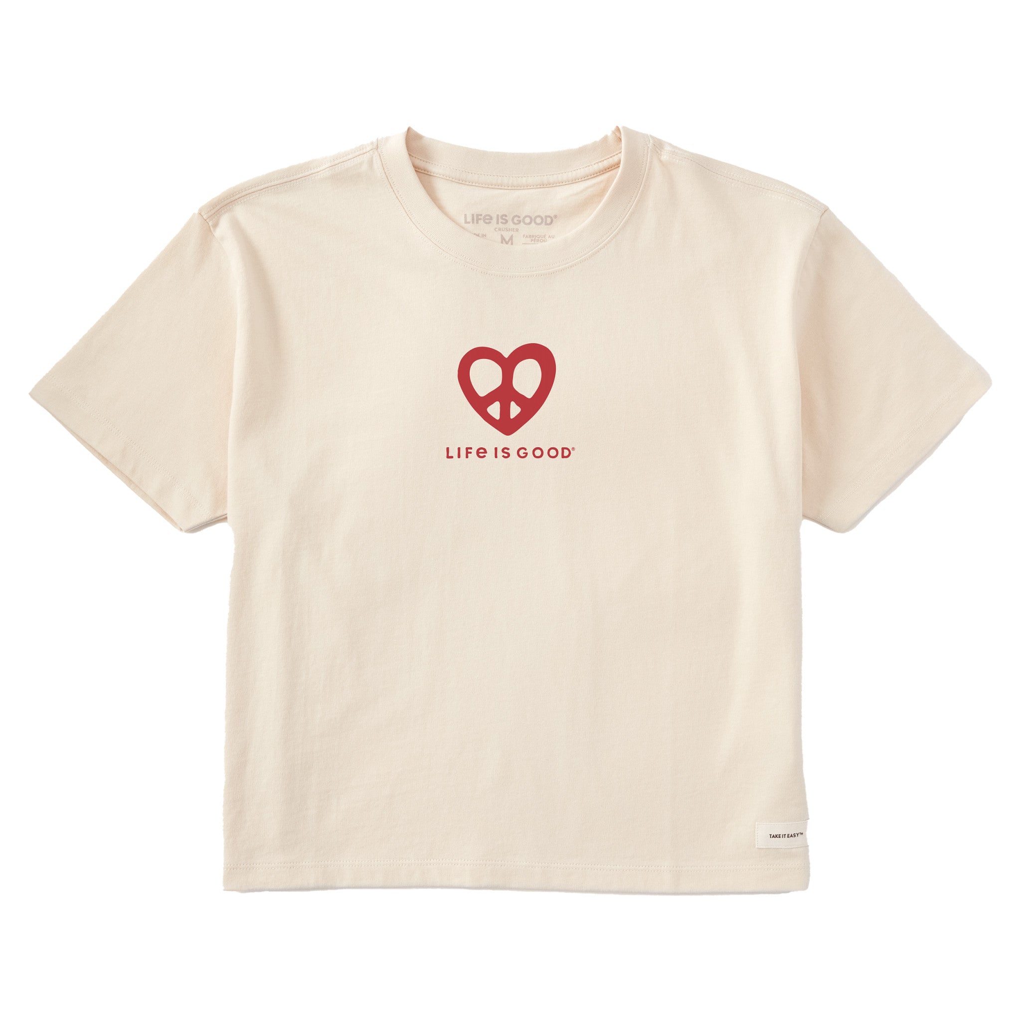 Women's Peace Heart Short Sleeve Crusher Boxy Tee | Shop Life is Good