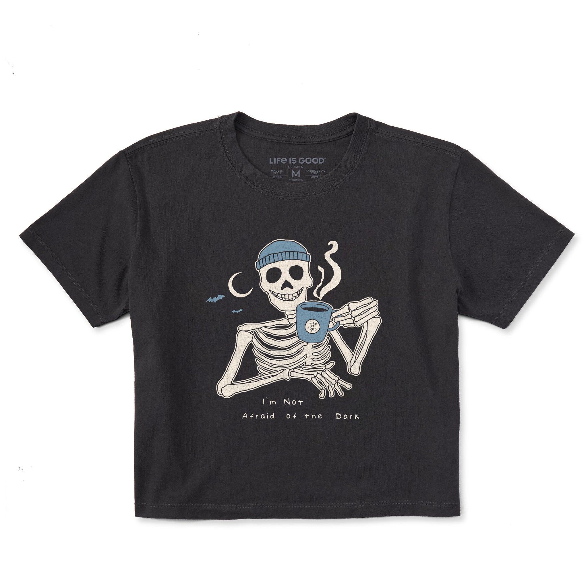 Women's Not Afraid Skeleton Short Sleeve Crusher Boxy Tee | Shop