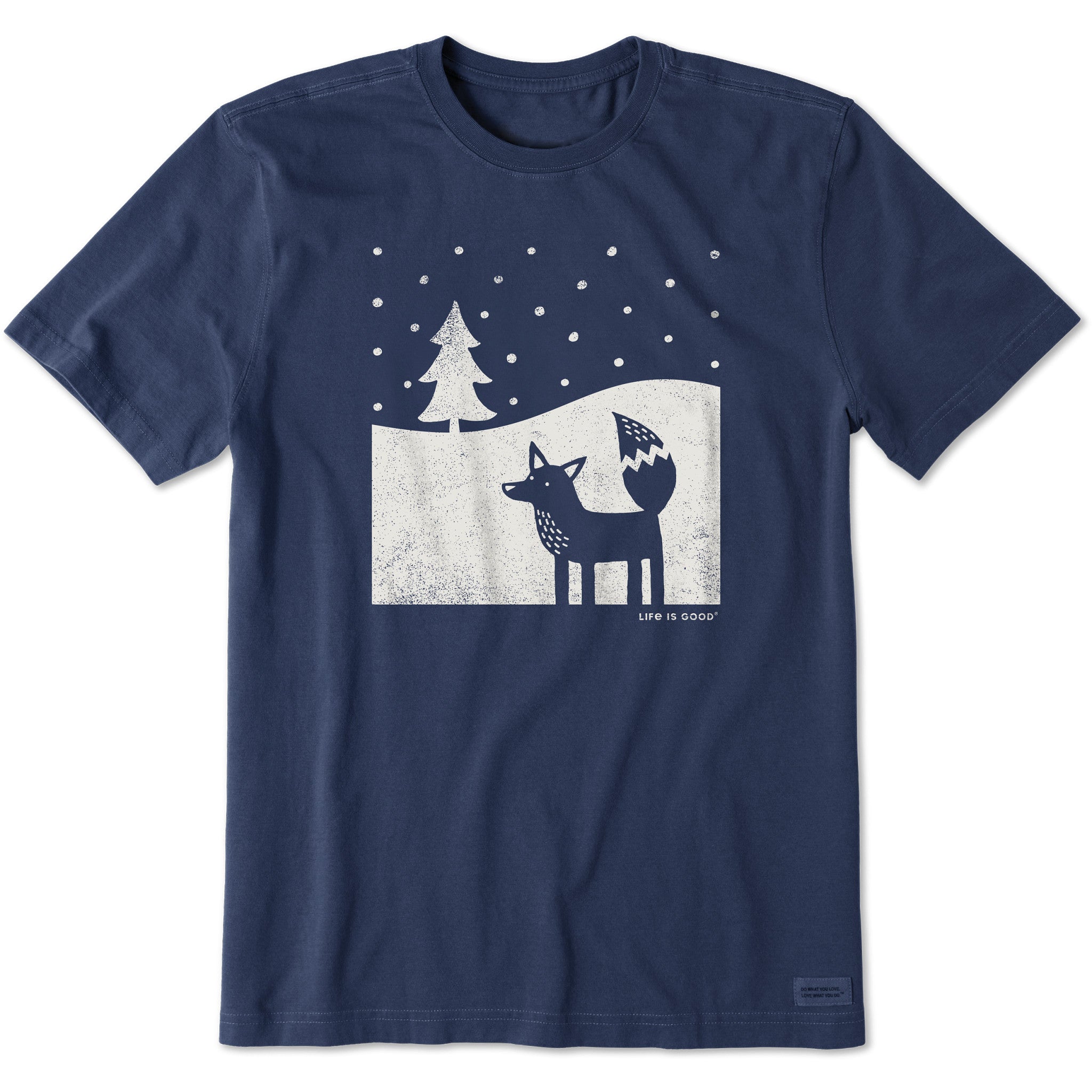 Men's Fox in Winter Short Sleeve Crusher Tee | Shop Life is Good