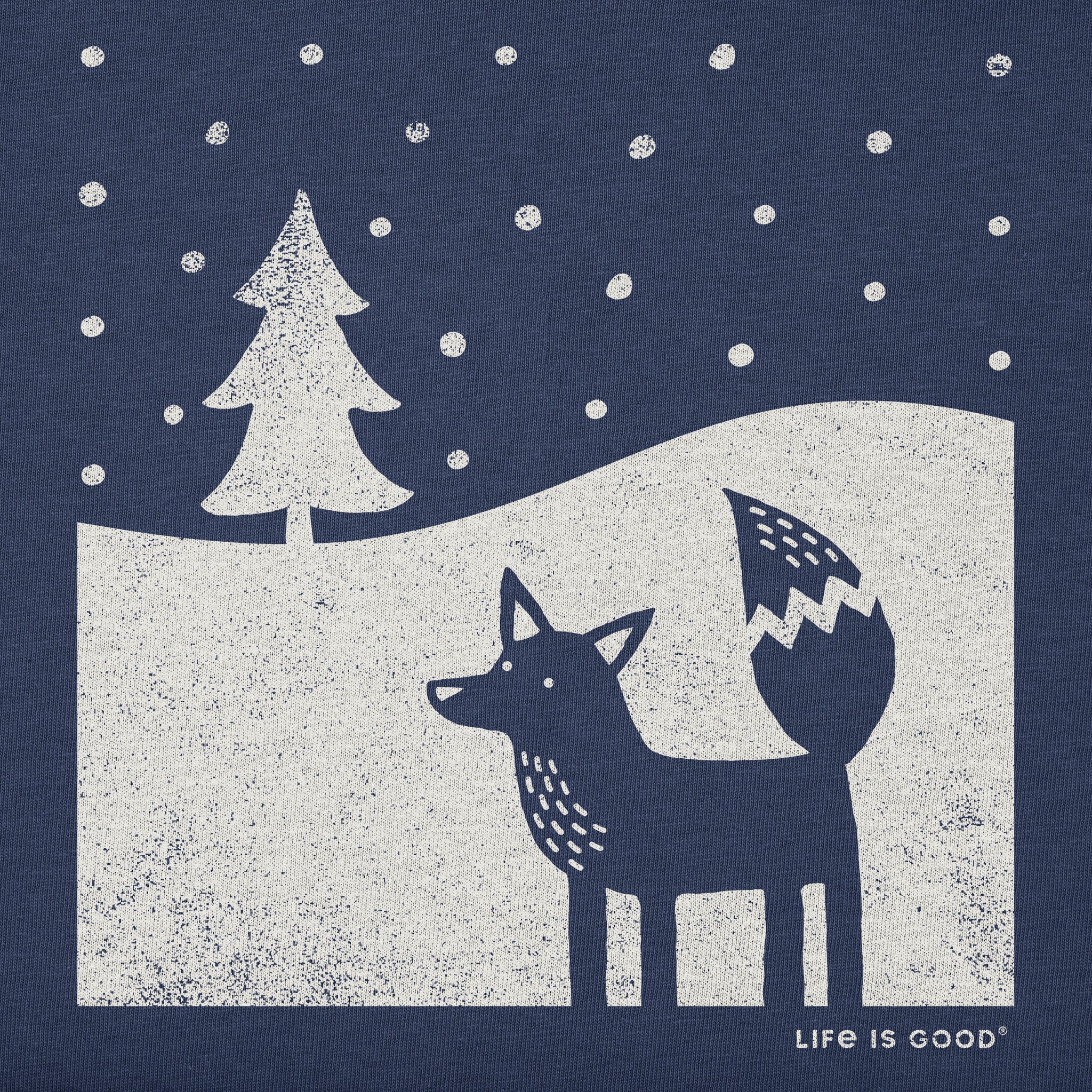 Men's Fox in Winter Short Sleeve Crusher Tee | Shop Life is Good