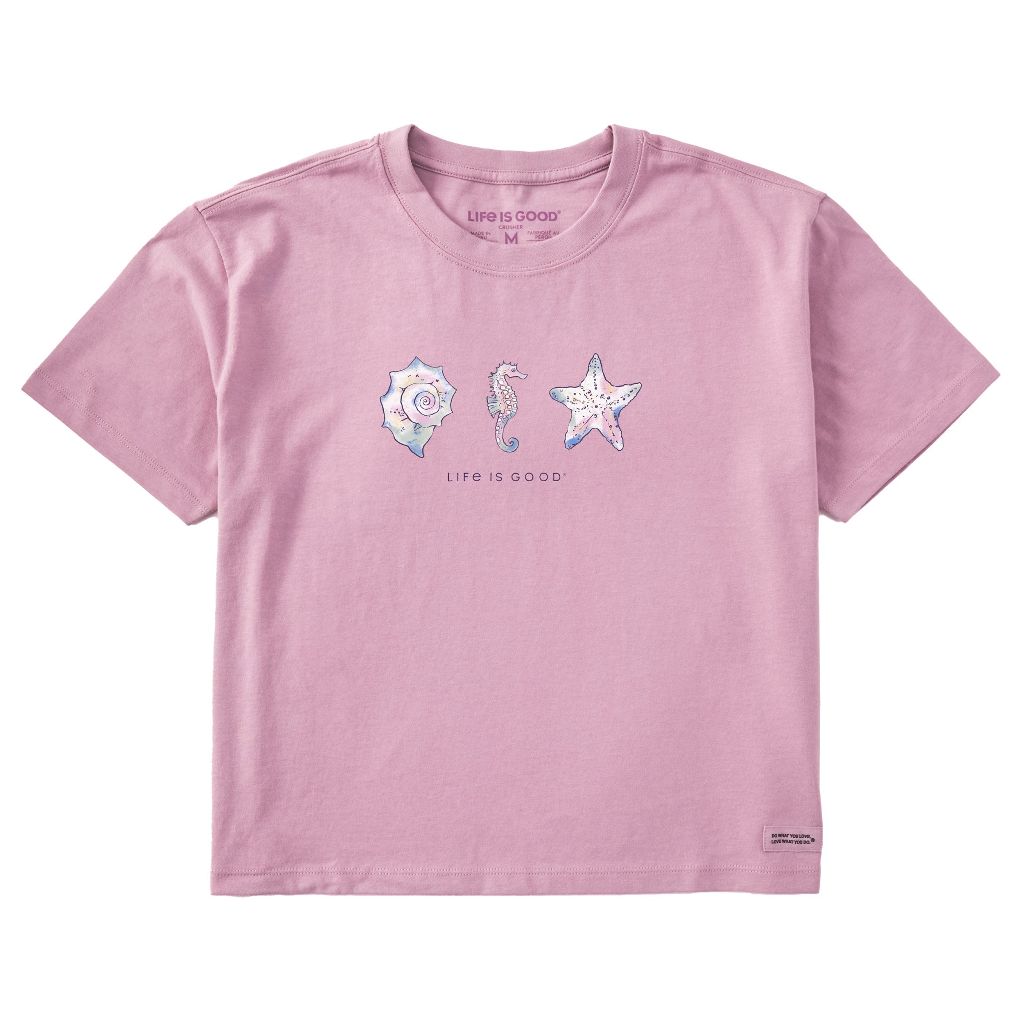 Women's Sea Life and Shells Short Sleeve Crusher Boxy Tee | Shop