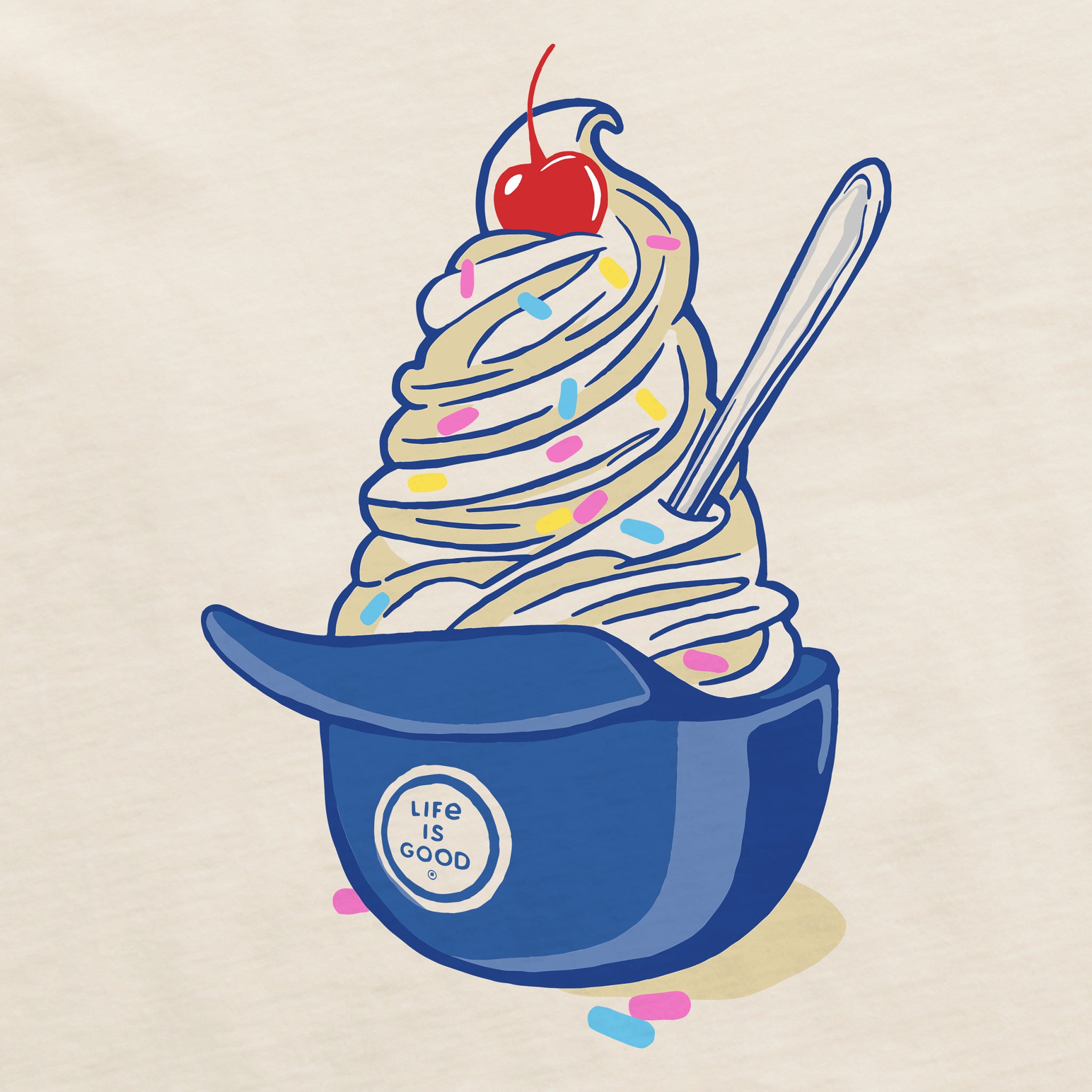 Product image for "Women's Baseball Ice Cream Long Sleeve Crusher Boxy Tee" ||151243_2