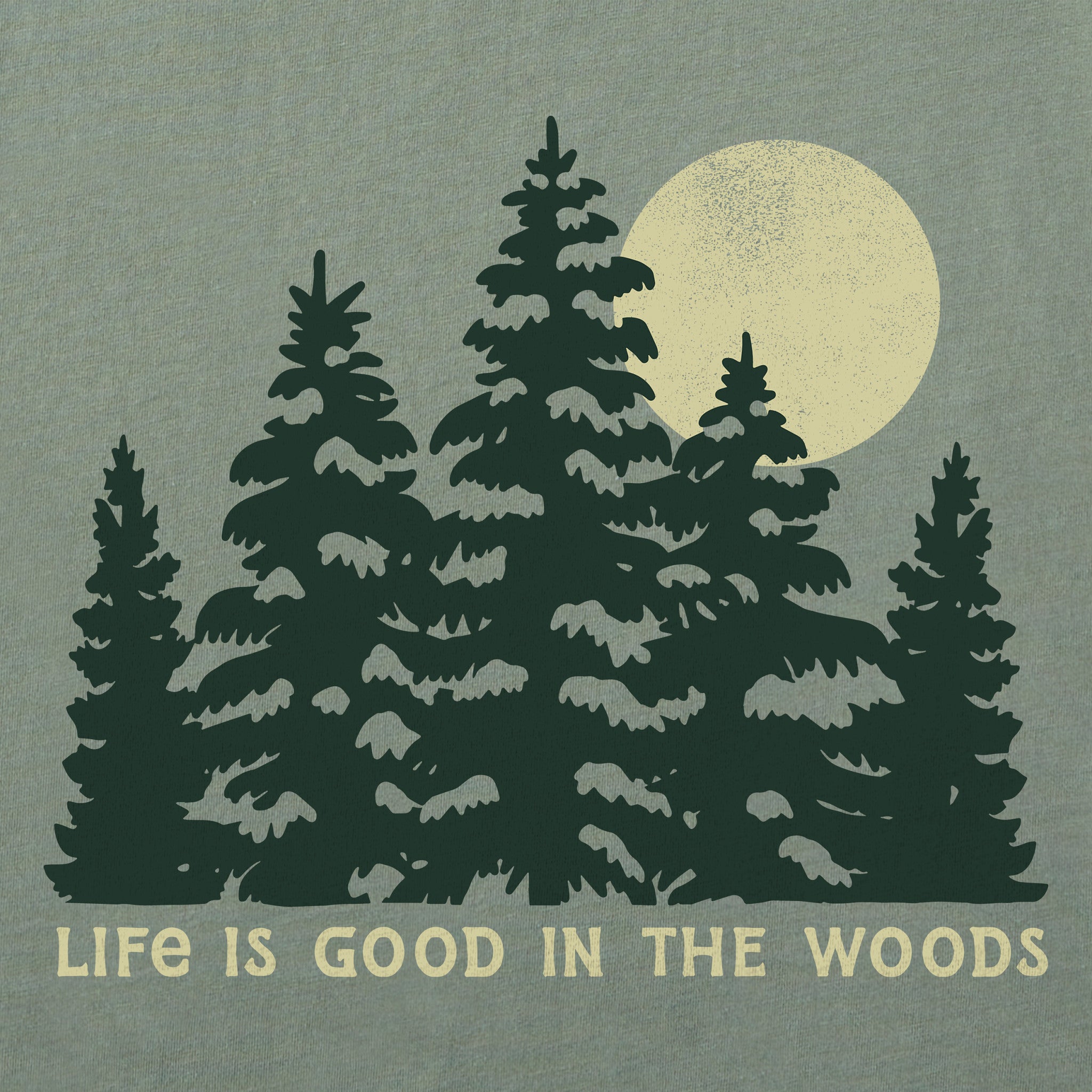 Women's Life is Good in the Woods Short Sleeve Crusher Boxy Tee