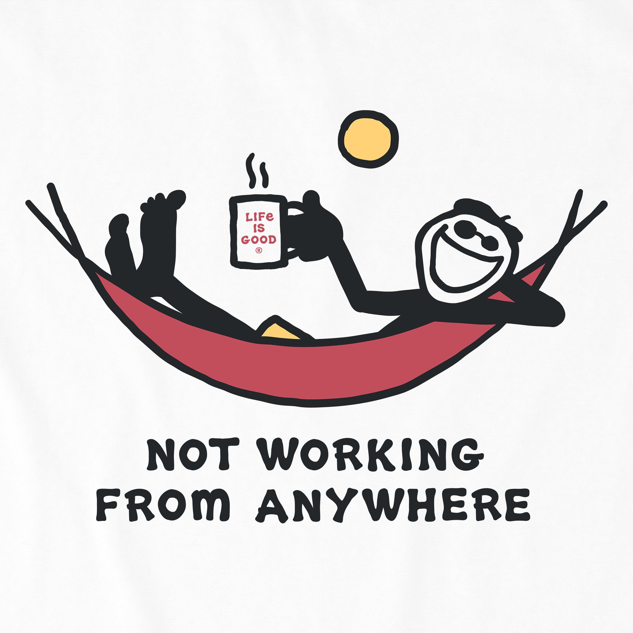 Men's Not Working Hammock Long Sleeve Crusher Tee | Shop Life is Good