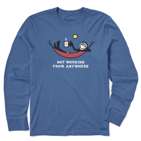 Men's Not Working Hammock Long Sleeve Crusher Tee | Shop Life is Good