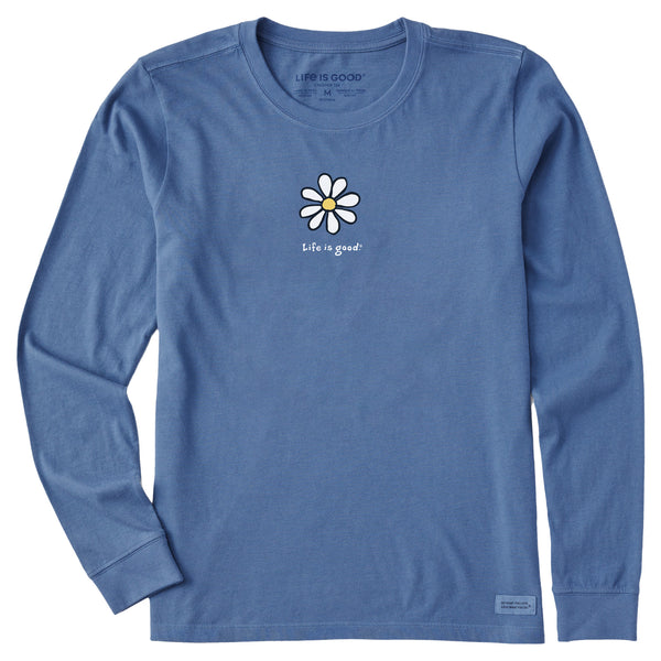 NO BAYSTARS,NO LIFE. Tシャツ ホワイト×ロイヤルブルー L Women's LIG Daisy Long Sleeve Crusher Tee | Shop Life is Good