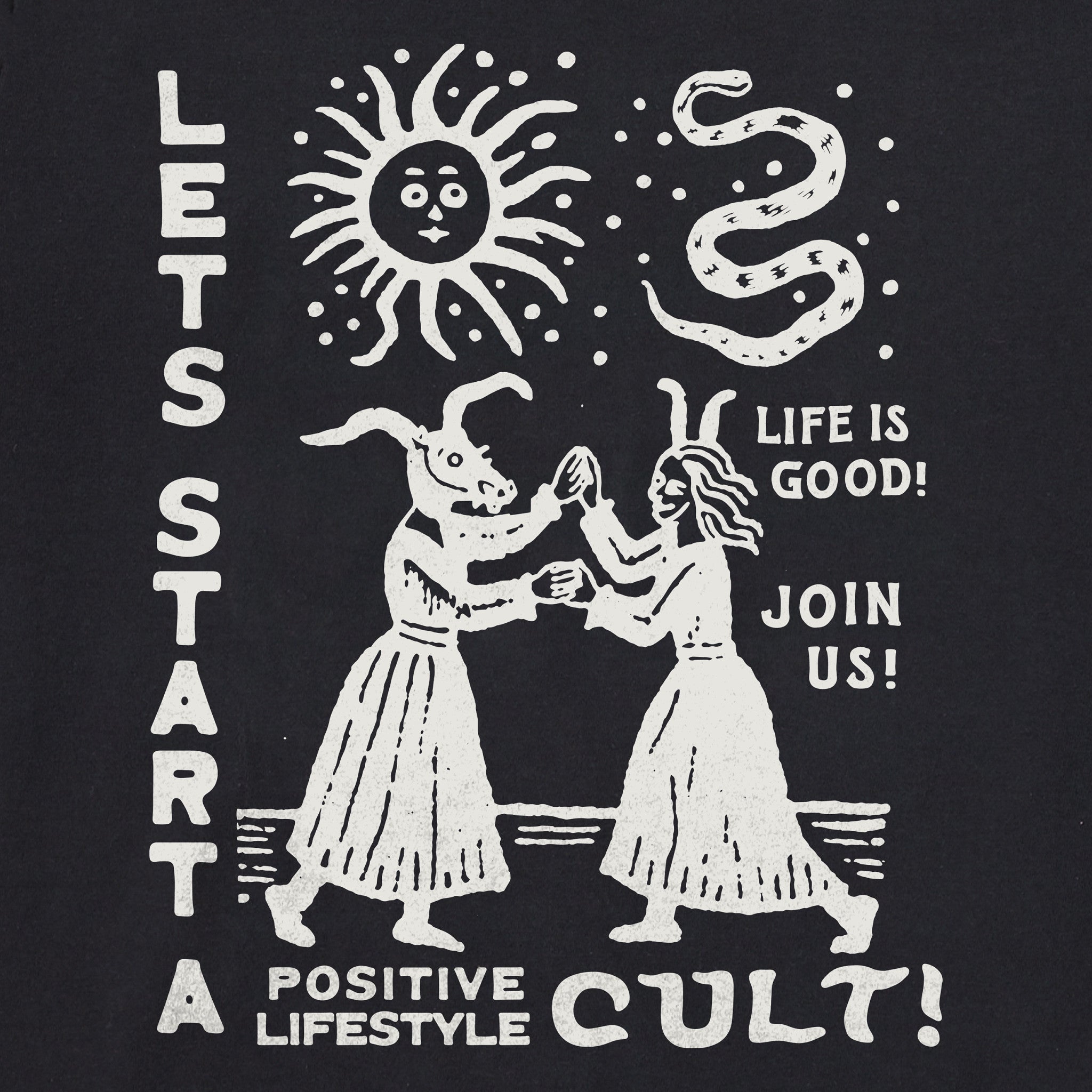 Women's Let's Start a Cult Long Sleeve Crusher Boxy Tee | Shop