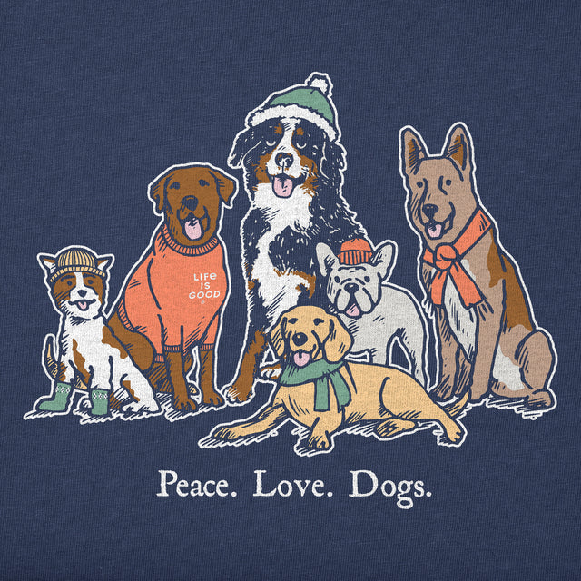 Product image for "Women's Peace Love Dogs Winter Long Sleeve Crusher Tee" ||152174_2