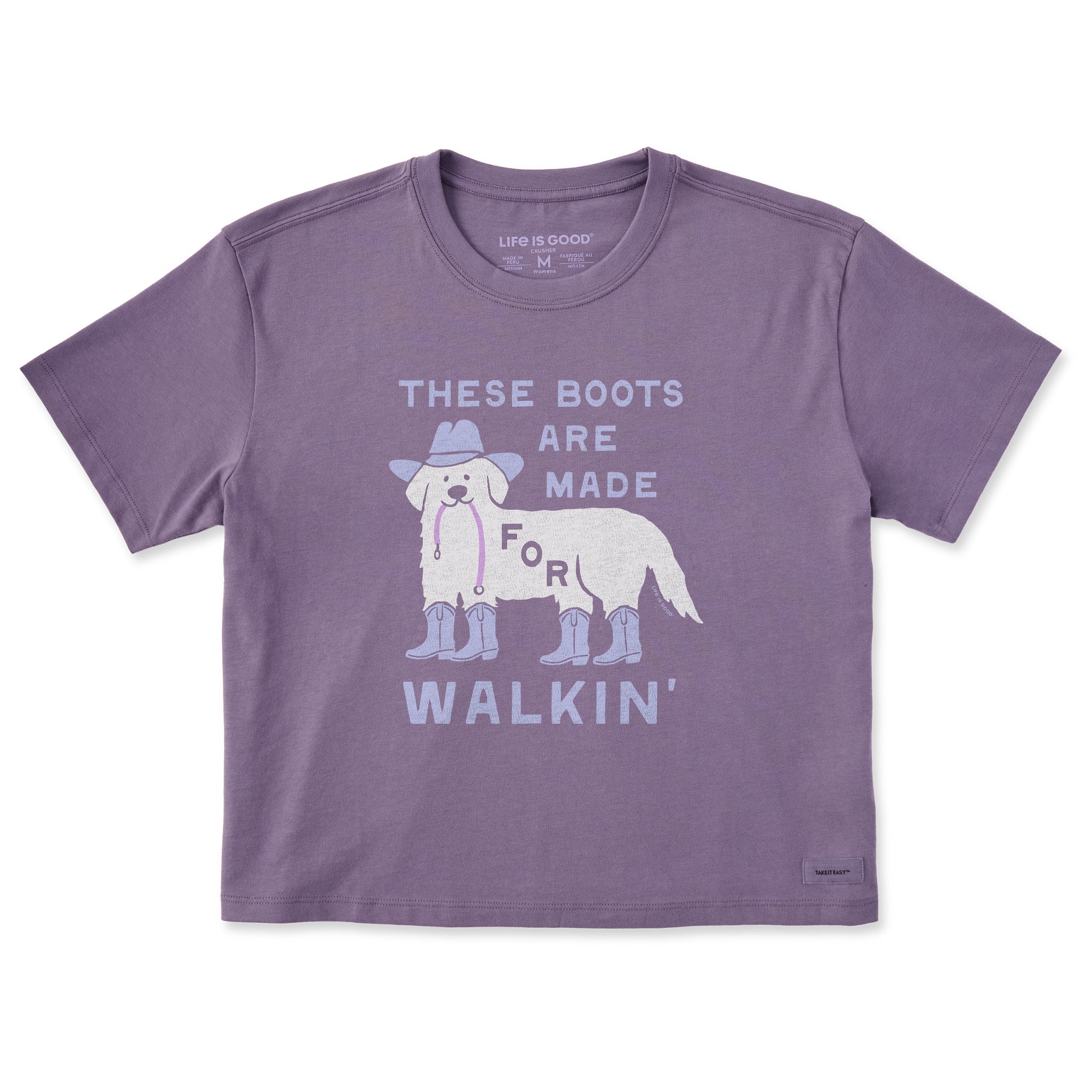 Women's These Boots are Made for Walkin Dog Short Sleeve Crusher