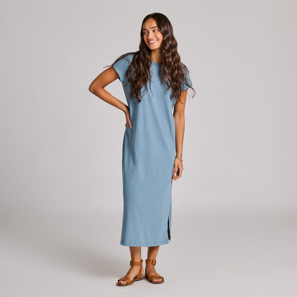 Life is Good Women's Solid Crusher Weekend Dress Assortment Dresses in Slate Blue | Size Small