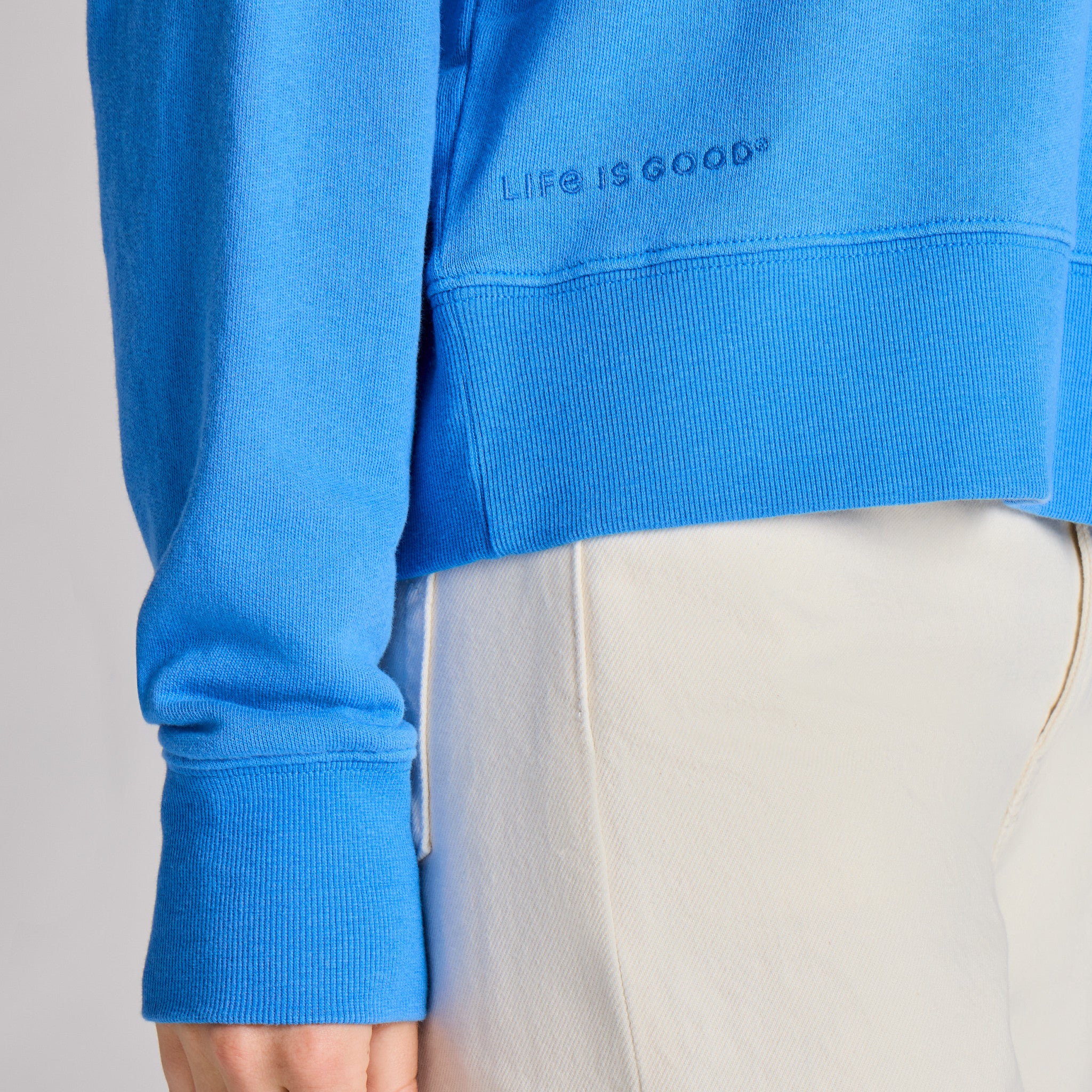 Women's Solid French Terry Boxy Quarter Zip | Shop Life is Good