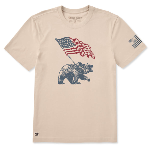Men's American Bear Flag Short Sleeve Crusher Tee | Shop Life is Good
