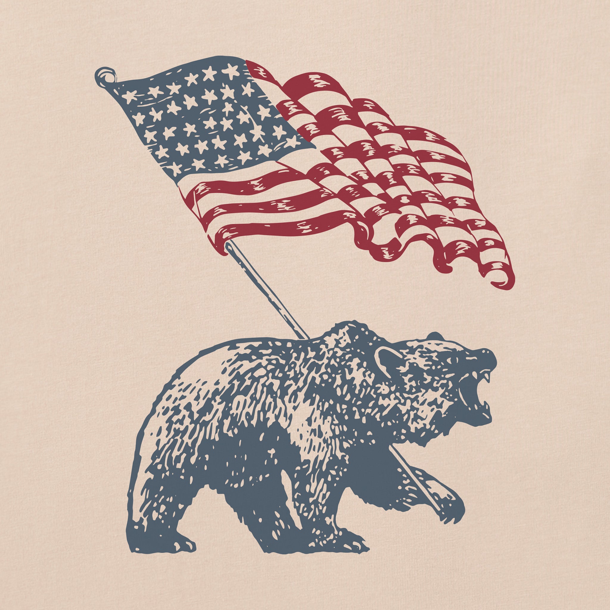 Men's American Bear Flag Short Sleeve Crusher Tee | Shop Life is Good
