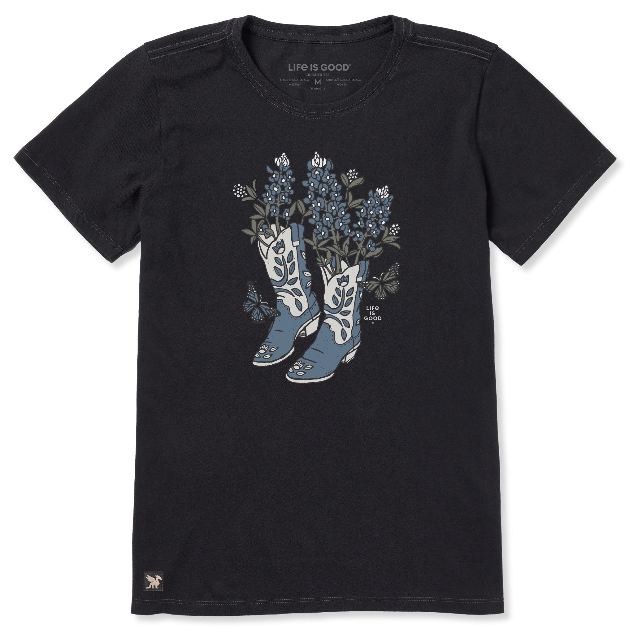 Women's Flower Boots with Flowers Short Sleeve Crusher Tee | Shop