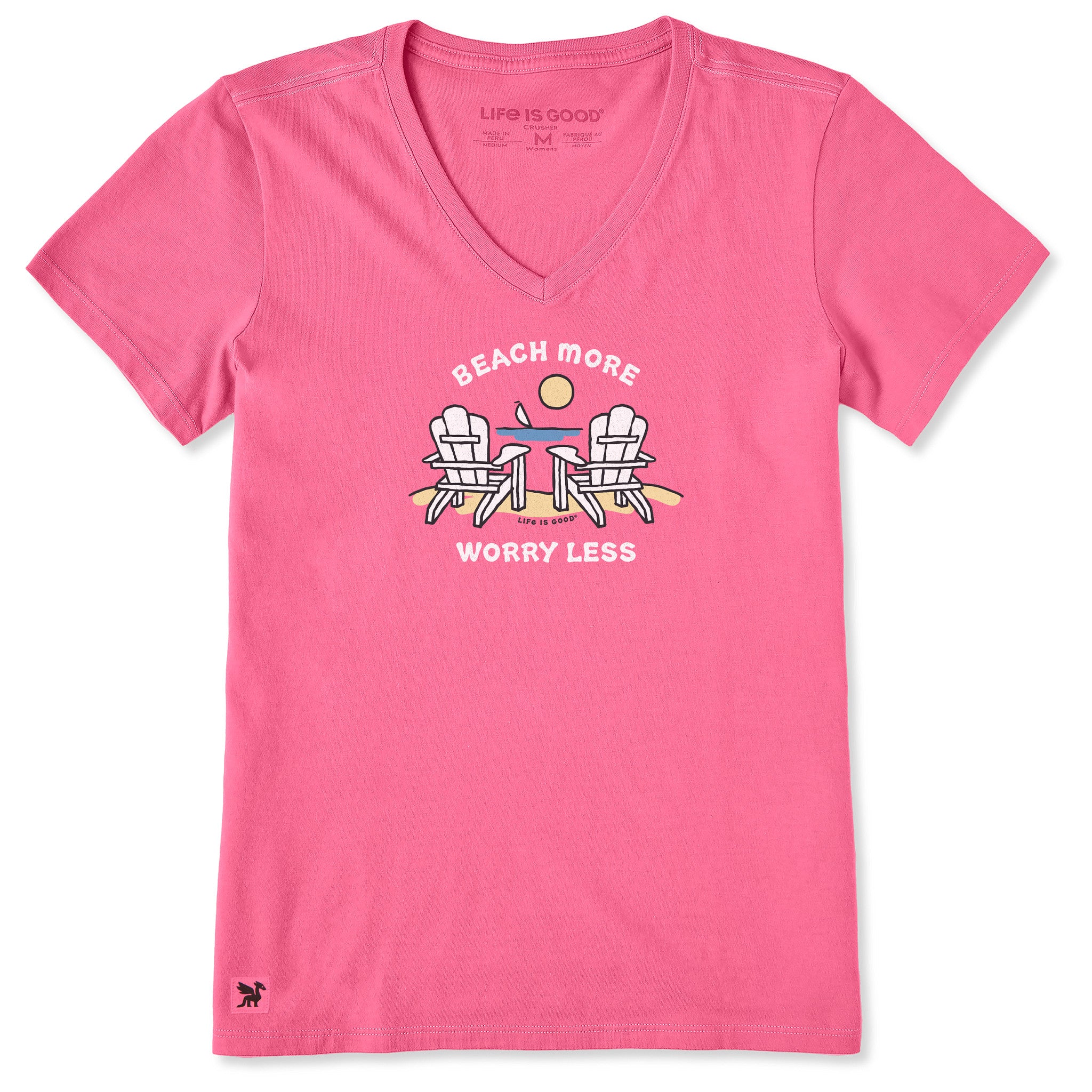 Women's Beach More Worry Less Adirondacks Short Sleeve Crusher