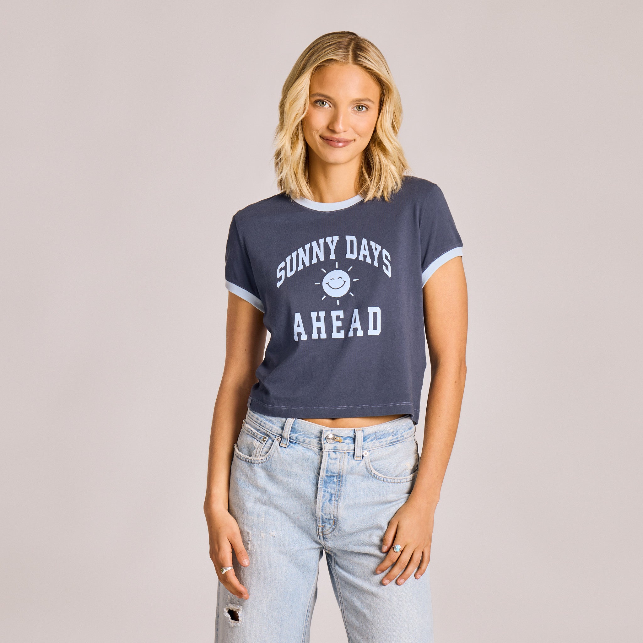 Women's Sunny Days Ahead Sun Crusher-LITE Shrunken Ringer Tee