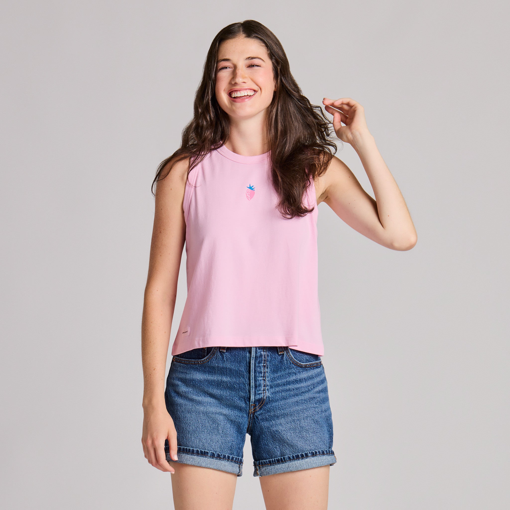 Women's Cute Strawberry Crusher Boxy Tank | Shop Life is Good