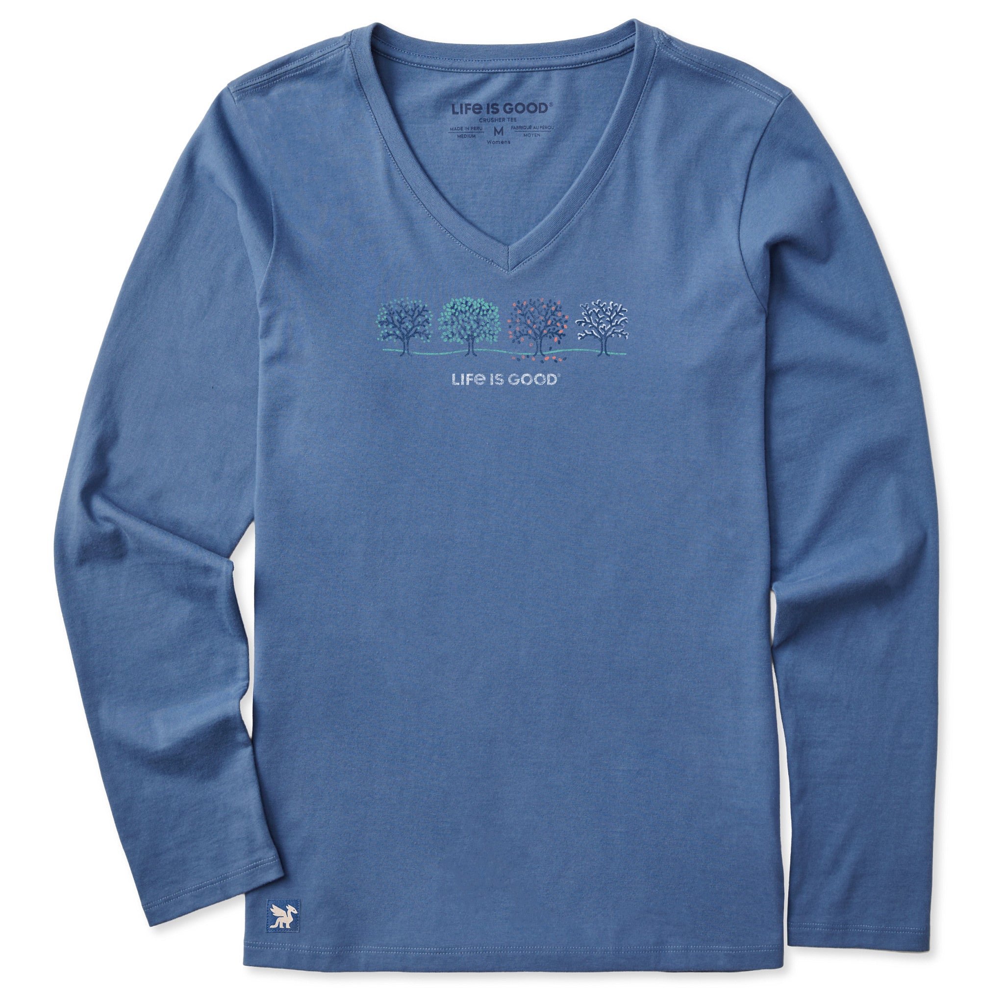 【希少品】Seasons' End / Moments In Life Women's Four Seasons Trees Long Sleeve Crusher Vee | Shop Life is Good