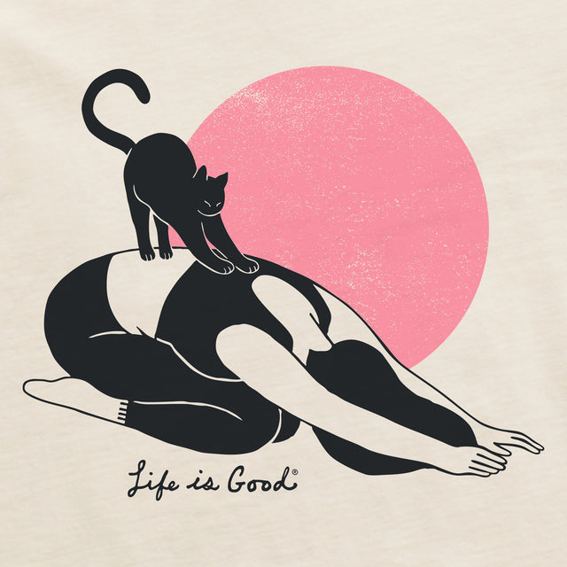 Product image for "Women's Downward Cat Yoga Short Sleeve Crusher Boxy Tee" ||154350_2