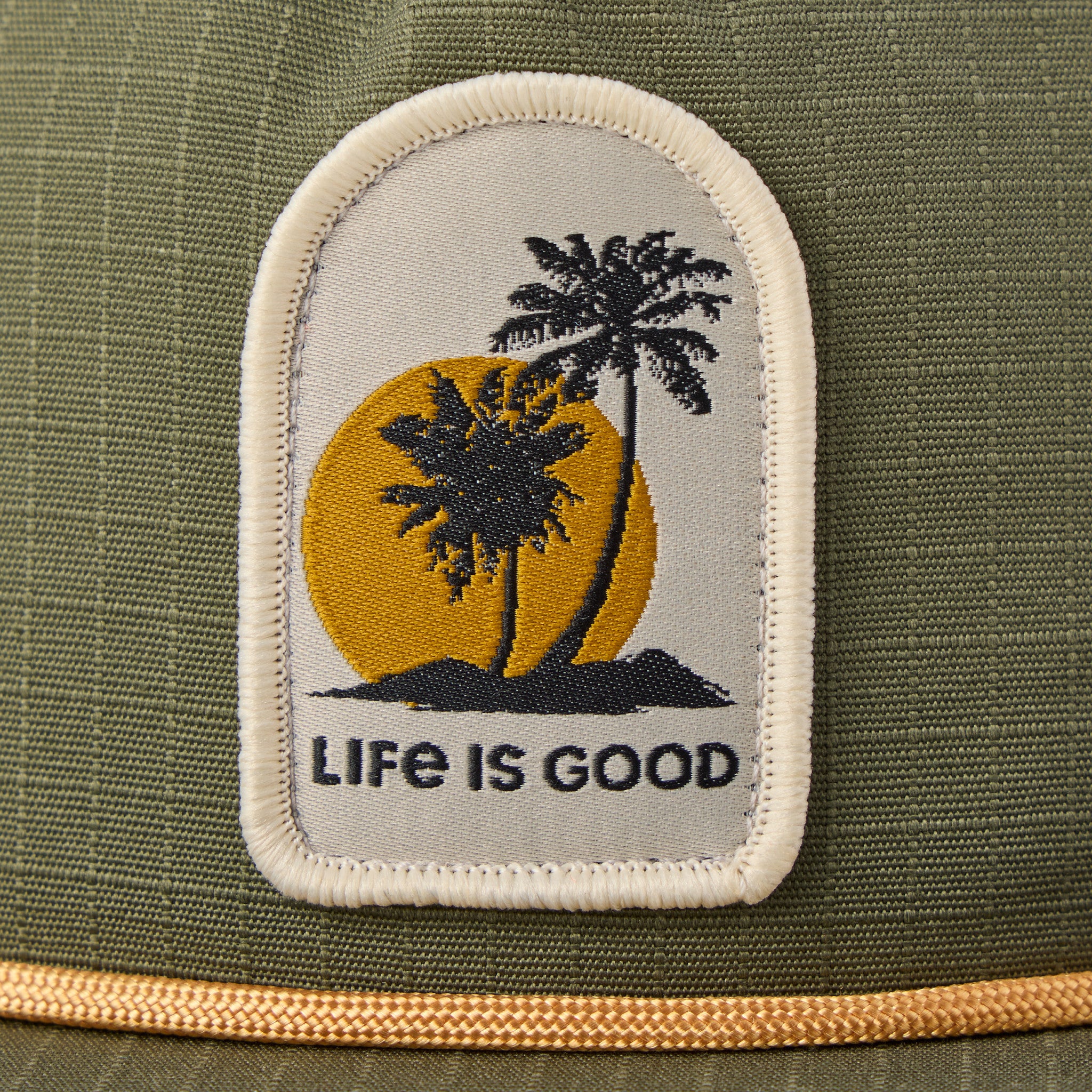 Adult Unisex Palms Sun Ripstop Rope Hat | Shop Life is Good display picture 1